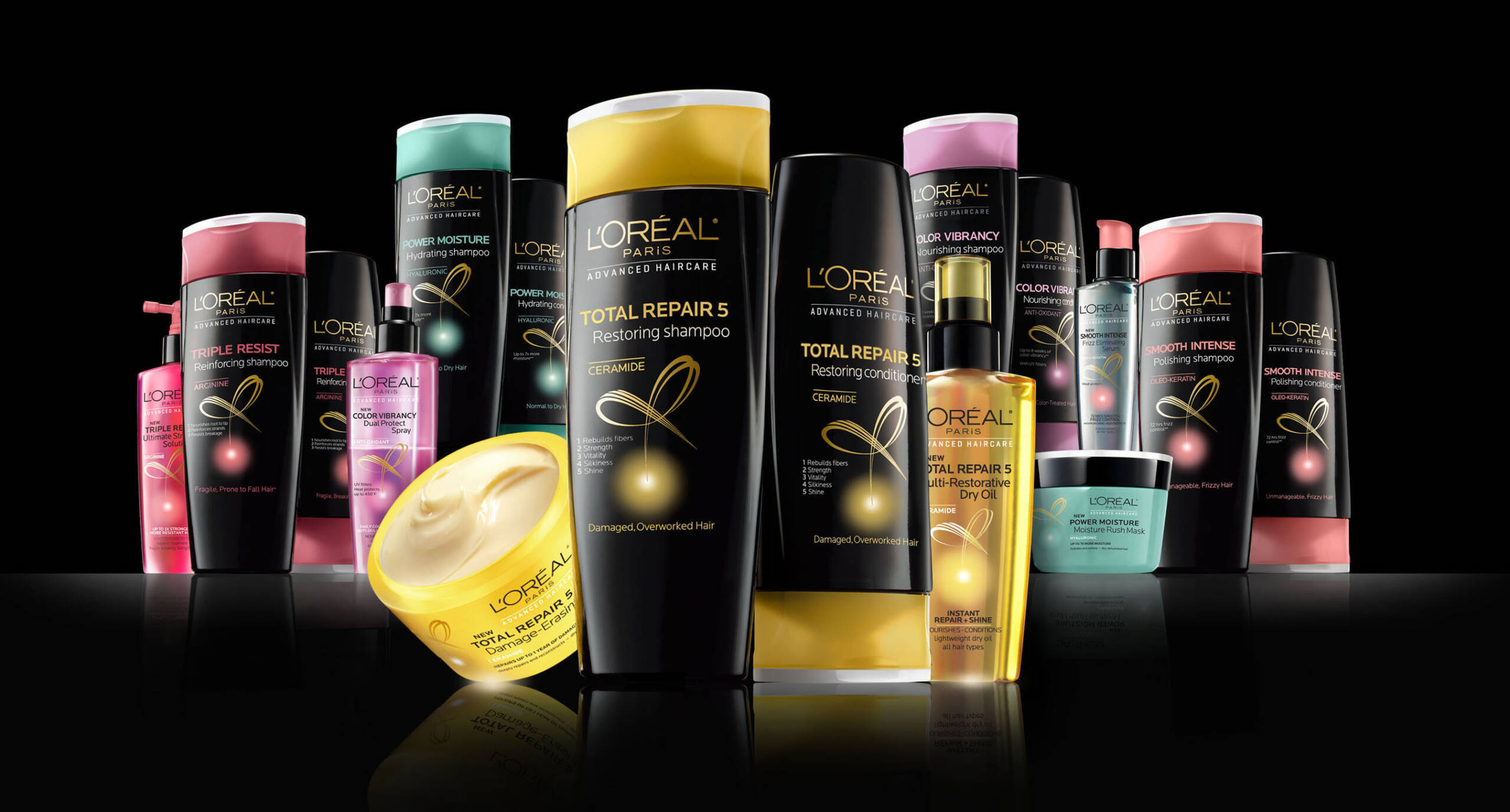 The NEW L'Oreal Paris Advanced Haircare Collection.  (PRNewsFoto/L'Oreal Paris)